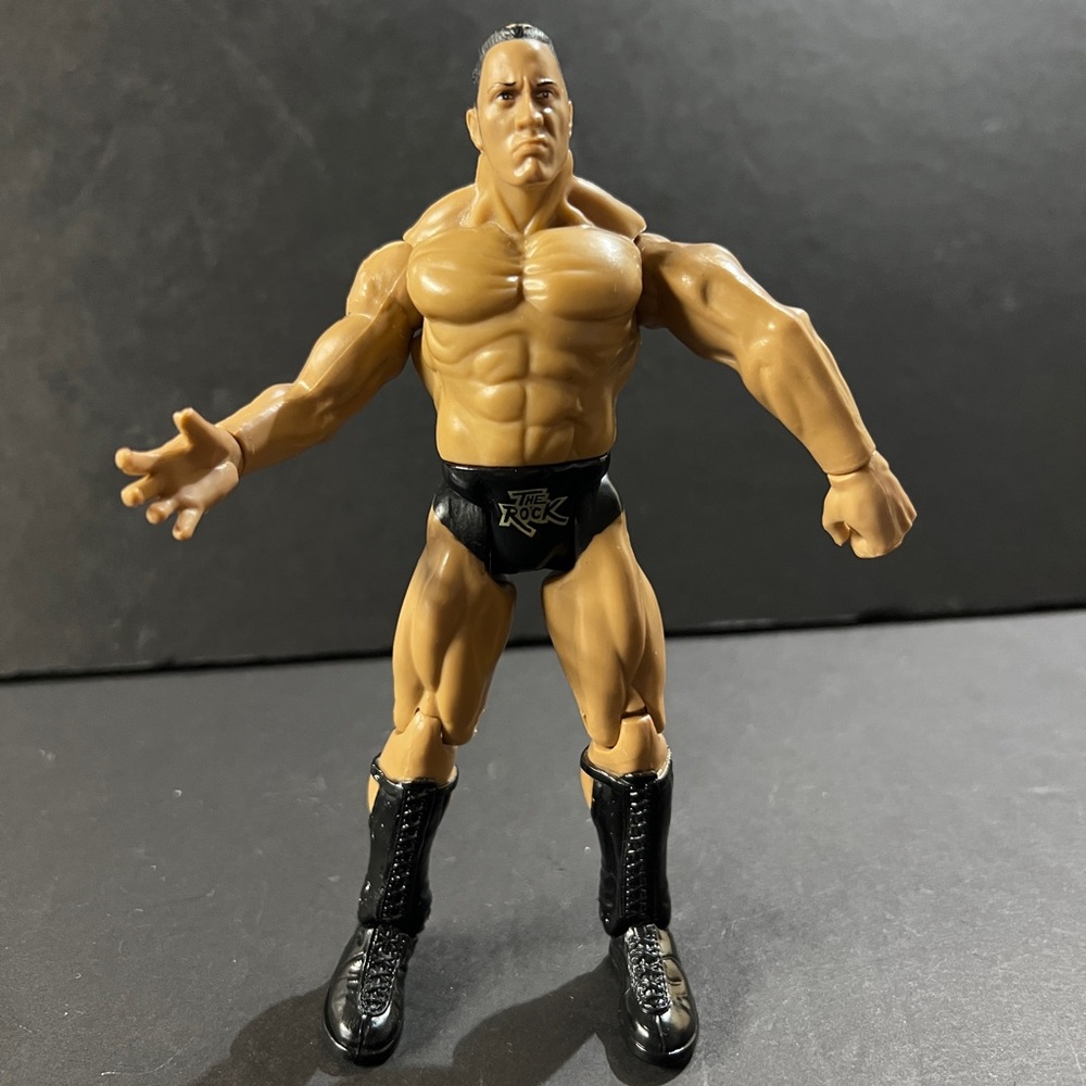 Vintage 1999 The Rock Jakks Pacific WWF WWE Titan Tron Live Action Figure